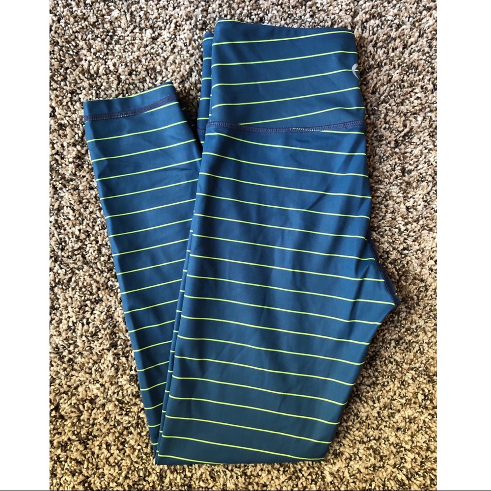 Zyia Light n Tight Green Stripe Leggging